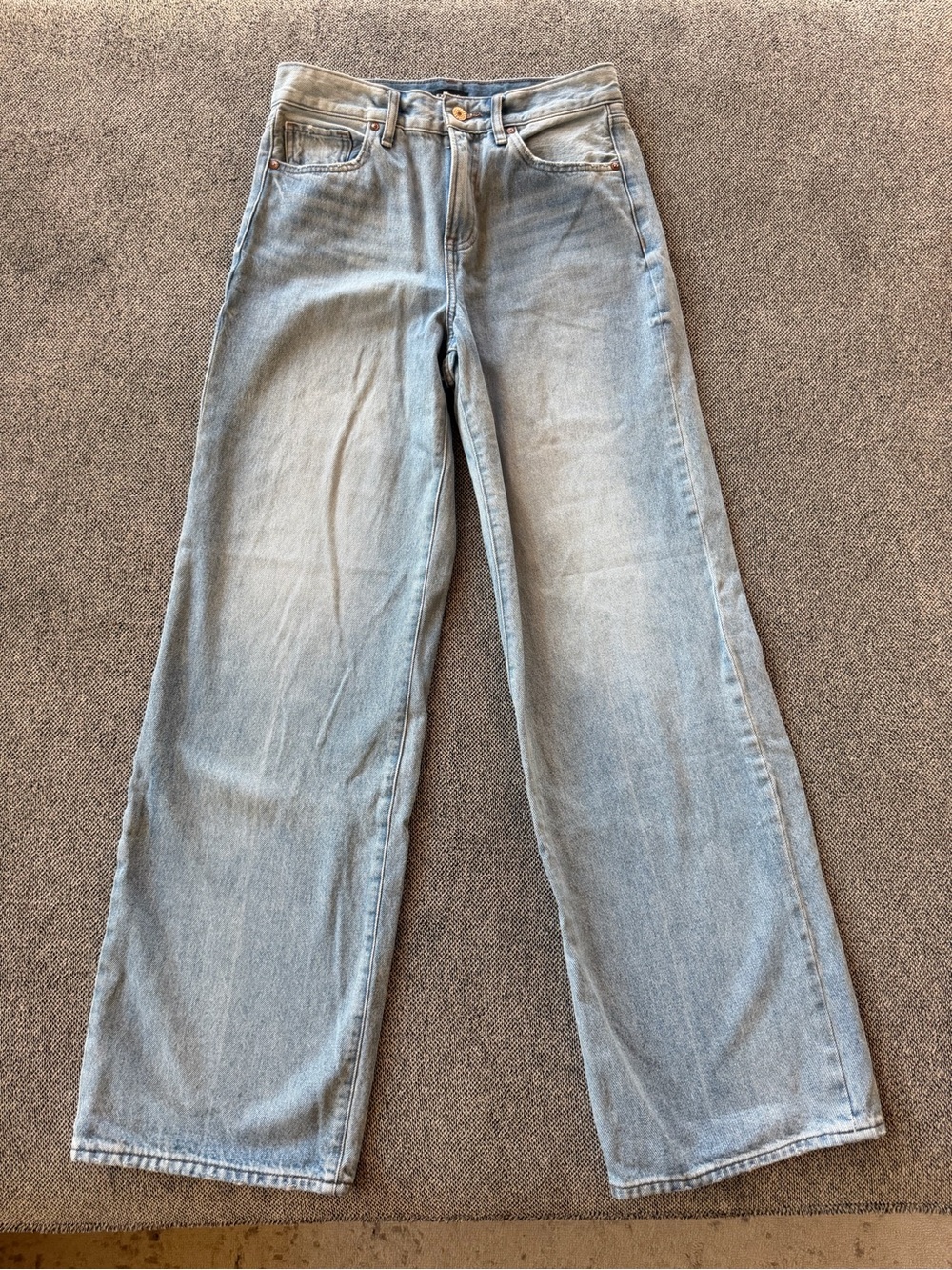 Express Light Blue High-rise Wide-Leg Jeans